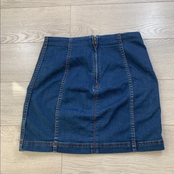Free People Modern Femme Stretch Denim Mini Skirt - Picture 4 of 9